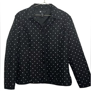 Carole Little Black Silk Jacket Women’s XL